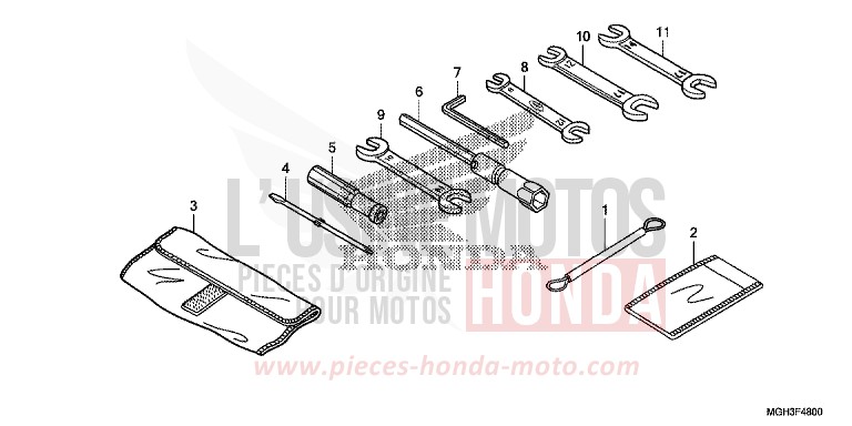 TOOL for VFR1200X Dual Clutch CANDY PROMINENCE RED (R342) from 2012